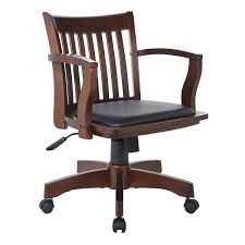 wooden desk chair